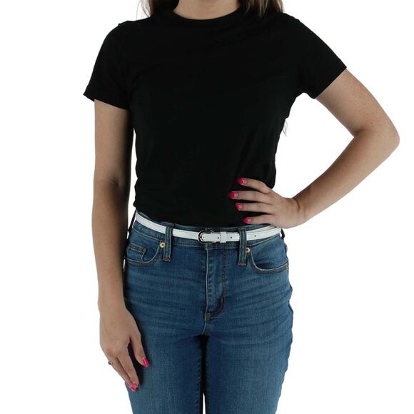 CTM Women's Skinny 1/2 Inch Dress Belt - Picture 2 of 3